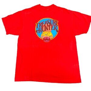Vintage 80s WHITE'S METAL DETECTOR‎ TREASURE HUNTER T-Shirt Large Red